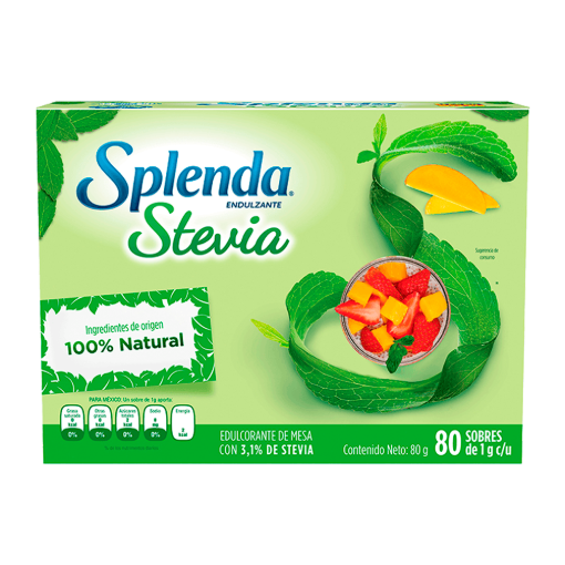 Imagen de Exhibidor Endulzante Splenda Naturals Stevia 80 PZS