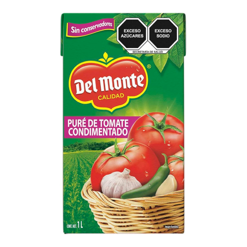 Imagen de Puré de Tomate Del Monte Condimentado Tetra 1 LTS