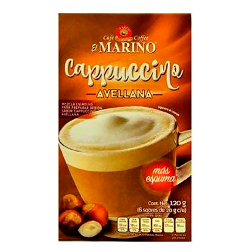Imagen de Exhibidor Café Marino Cappuccino Avellana 20 GRS