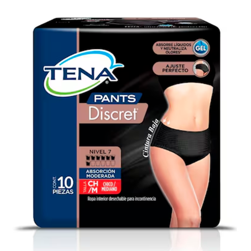 Imagen de Calzón Tena Pants Discreet Chico/Mediano Negro 10 PZS