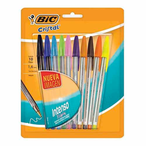 Imagen de Exhibidor Bolígrafo BIC Intensity Blíster Punta 1.6 mm 10 PZS