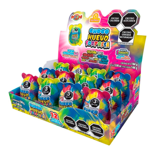 Imagen de Exhibidor Dulces Las Delicias Choco Sorpresa 12 GRS