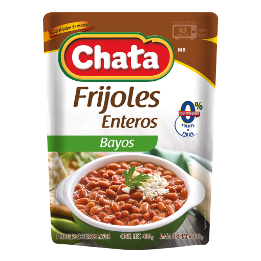 Imagen de FRIJOL CHATA BAYOS ENTEROS POUCH 400 GRS
