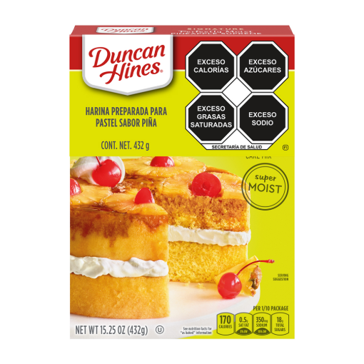 Imagen de H Pastel Duncan Hines Piña  Duncan Hines 432 GRS