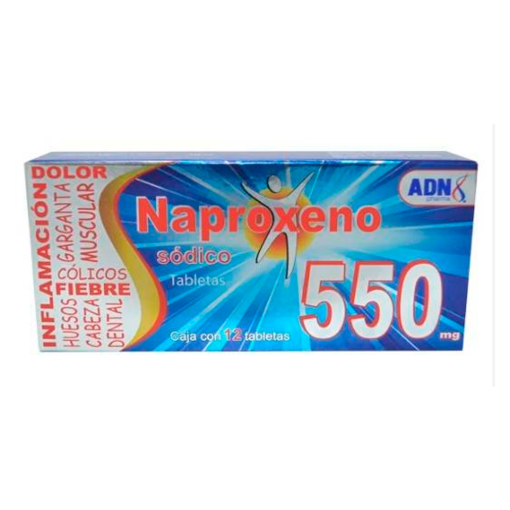 Imagen de Medicamento Naproxeno 550 mg 12 PZS