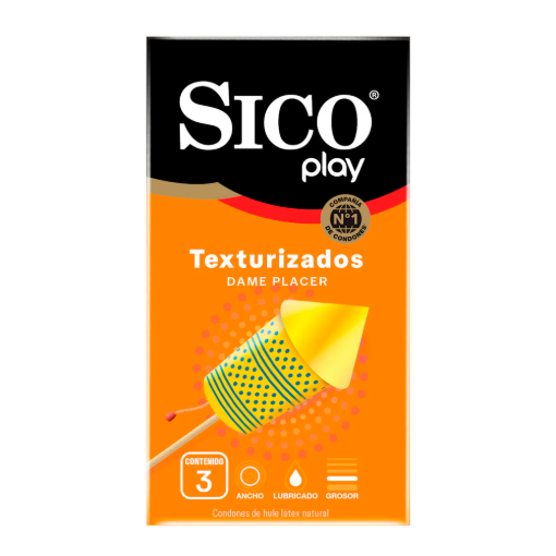 Imagen de Exhibidor Preservativo Sico Texturizado 3 PZS