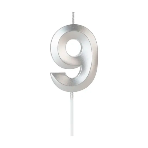 Imagen de Vela Metálica Plata #9 1 PZS