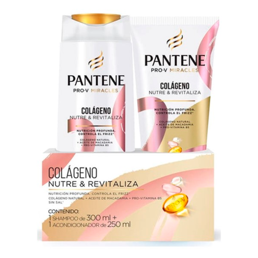 Imagen de Shampoo Pantene Colágeno + Acondicionador 250 ml c/u 300 MLL