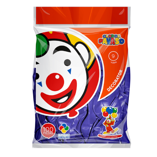 Imagen de Globo Payaso No. 9 Violeta 100 PZS