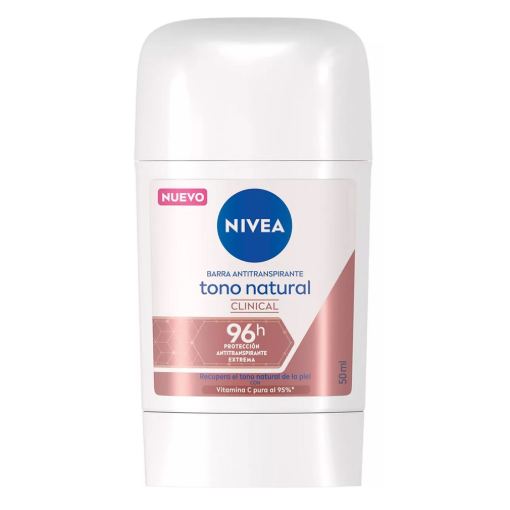 Imagen de Desodorante Nivea Tono Natural Clinical Mujer Barra Antitranspirante 50 GRS
