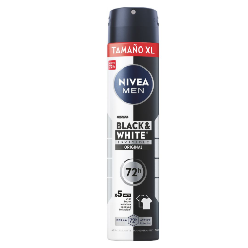 Imagen de Desodorante Nivea Hombre Aerosol Antitranspirante Black & White Original 200 MLL