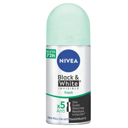 Imagen de Desodorante Nivea Black & White Fresh Mujer Roll-On Antitranspirante 50 MLL