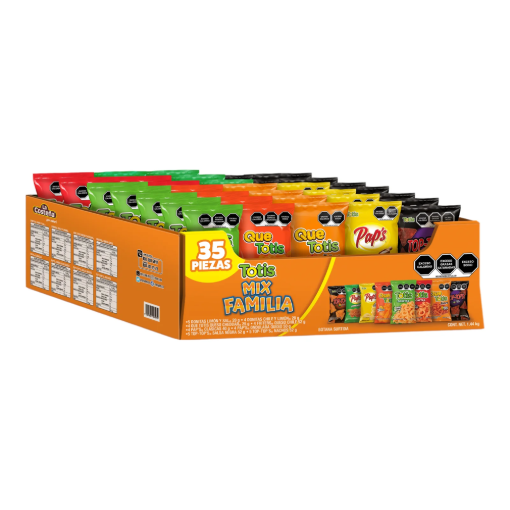 Imagen de Exhibidor Botana Totis Mix Charola 35 PZS