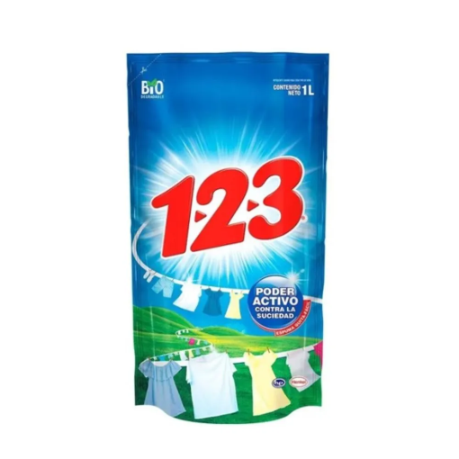 Imagen de Detergente Líquido 123 Fresca Blancura 1 LTS