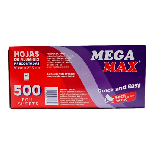 Imagen de Aluminio Mega Max Precortado 500 PZS