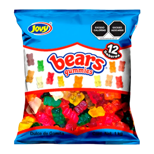 Imagen de Exhibidor Dulce Gomitas Jovy Bears Bolsa 1 KGS