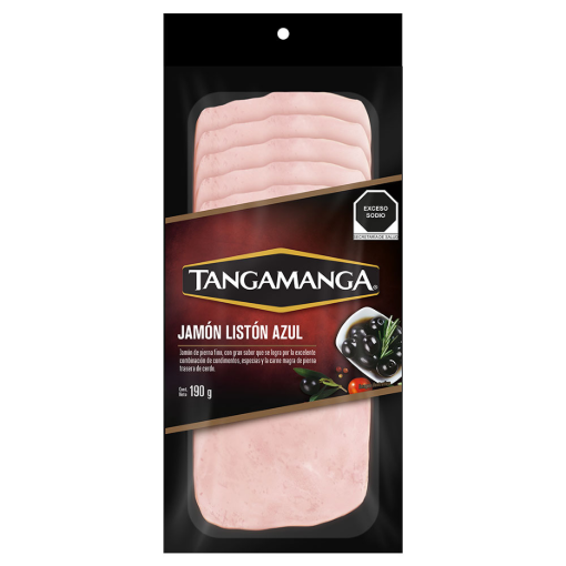 Imagen de Jamón Tangamanga Listón Azul 190 GRS