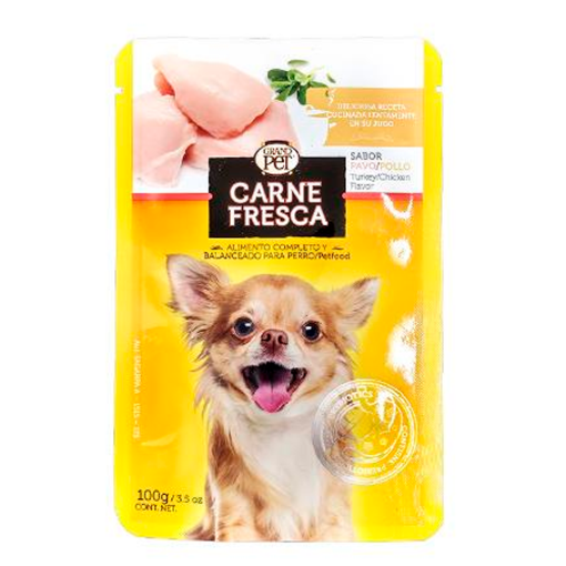 Imagen de Alimento GrandPet Carne Fresca Pavo/Pollo 100 GRS