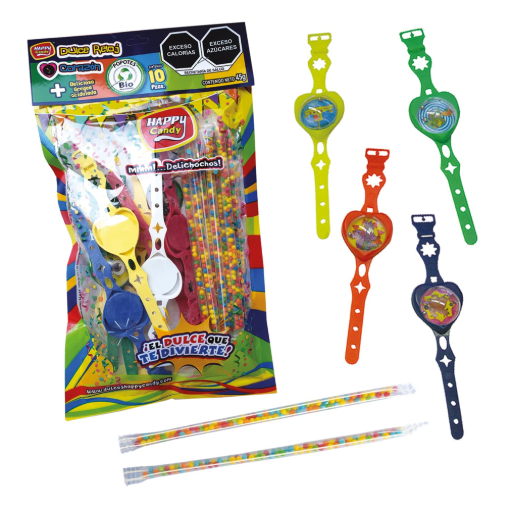 Imagen de Exhibidor Juguete Dulces y Juegos Mexicanos Reloj 10 PZS