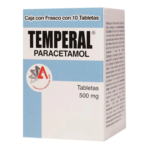 Imagen de Exhibidor Medicamento Temperal Paracetamol 500 mg 10 PZS