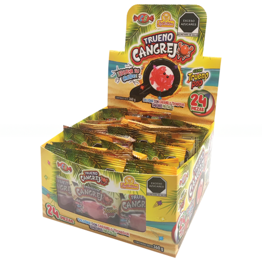 Imagen de Exhibidor Dulce Las Delicias Trueno Cangrejo 15 GRS
