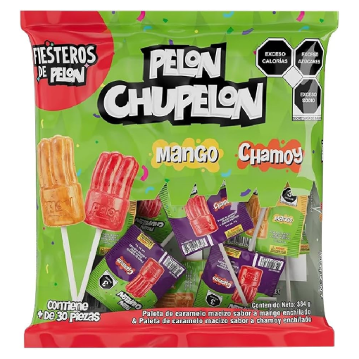 Imagen de Exhibidor Dulce Pelón Pelo Rico Chupelón 12 GRS