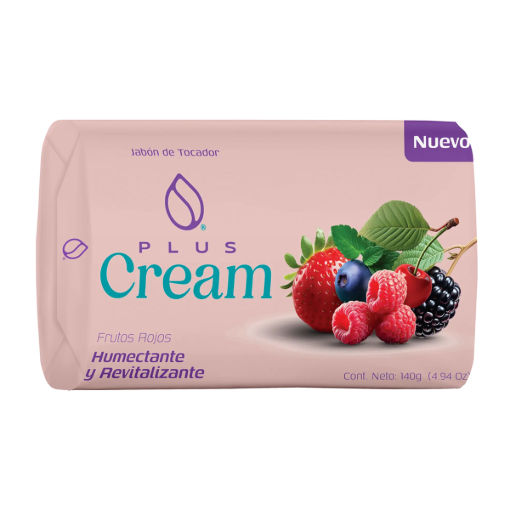 Imagen de Jabón de Tocador Plus Cream Frutos Rojos 140 GRS