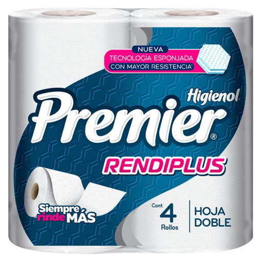 Imagen de Higiénico Premier Rendiplus 300 Hojas 4 PZS