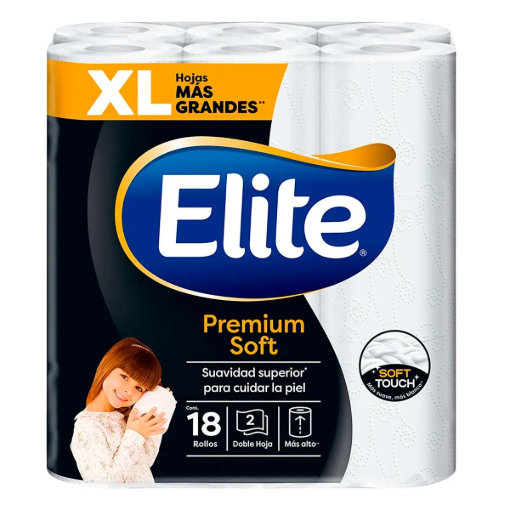 Imagen de Higiénico Elite Premium Soft 225 Hojas 18 PZS