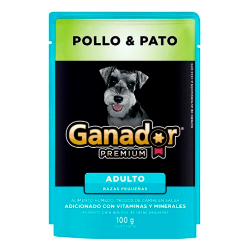 Imagen de Alimento Ganador Premium Adulto Raza Pequeña Pollo/Pato 100 GRS