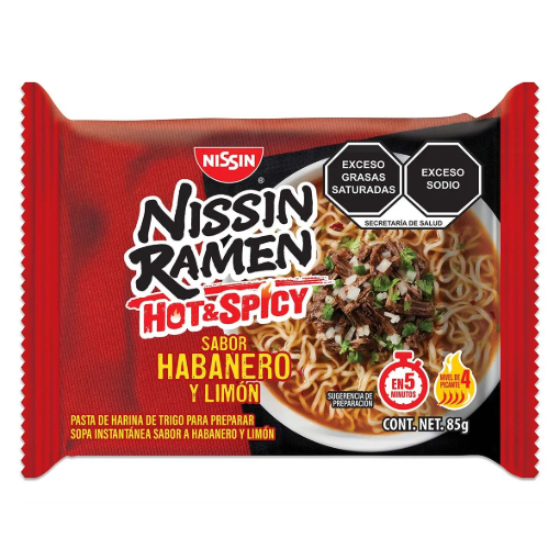 Imagen de Instantáneo Nissin Ramen Habanero y Limón 85 GRS