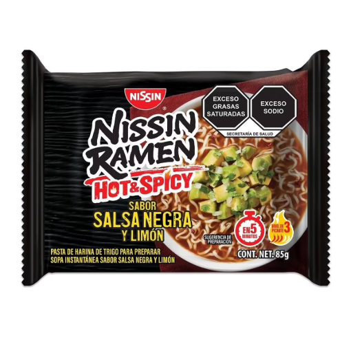 Imagen de Instantáneo Nissin Ramen Salsa Negra y Limón 85 GRS