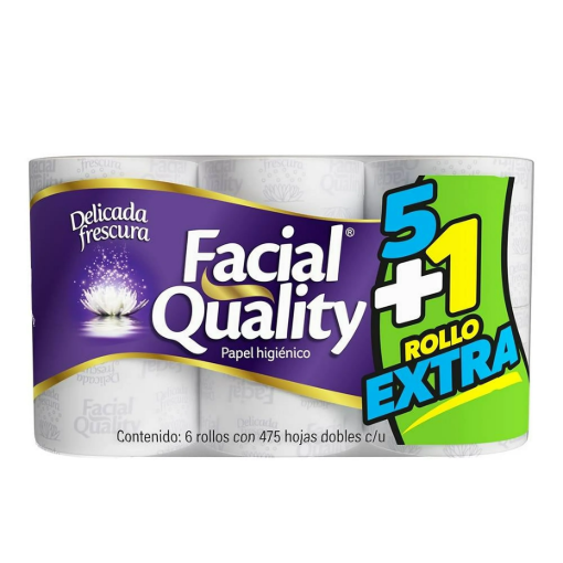 Imagen de Higiénico Facial Quality 475 Hojas +1 Rollo 5 PZS