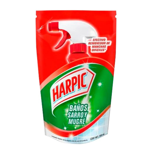 Imagen de Limpiador de Baño Harpic Sarro y Mugre Doypack 500 MLL