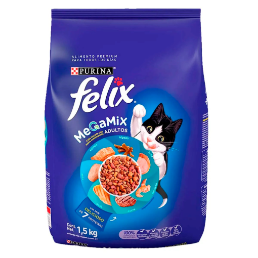 Imagen de Alimento Purina Felix Adulto Mega Mix 1.5 KGS