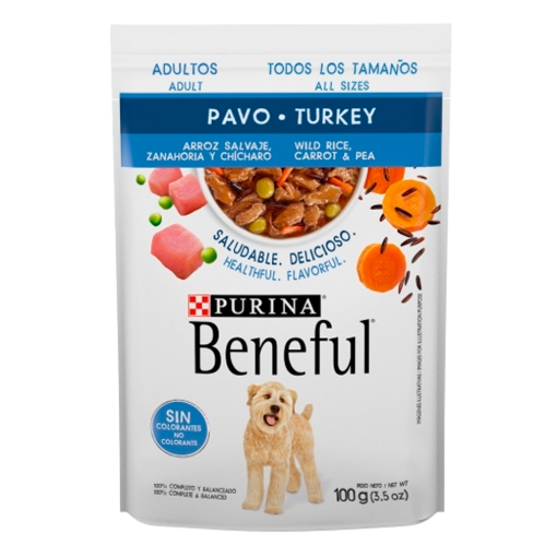 Imagen de Alimento Purina Beneful Adulto Pavo 100 GRS