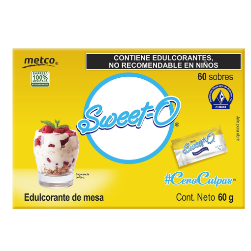 Imagen de Exhibidor Endulzante Metco Sweet Cero 60 PZS