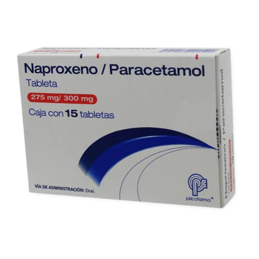 Imagen de Medicamento Naproxeno con Paracetamol 15 PZS