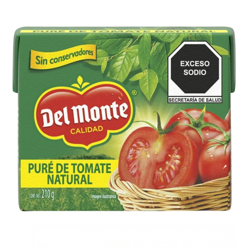 Imagen de Puré de Tomate Del Monte Natural Tetra Pak 210 GRS
