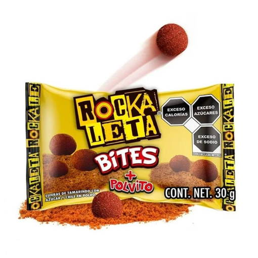 Imagen de Gomita Rockaleta Bites Tamarindo con Polvo 30 GRS