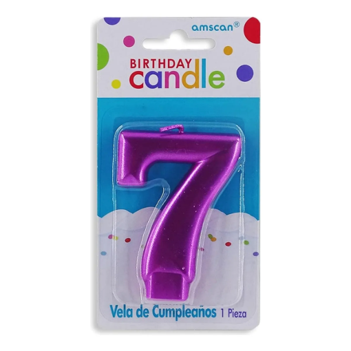 Imagen de Vela Granmark Cumpleaños #7 Rosa Gold 1 PZS