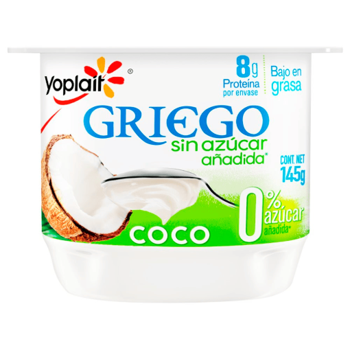 Imagen de Yogurt Yoplait Griego Coco Sin Azúcar 145 GRS