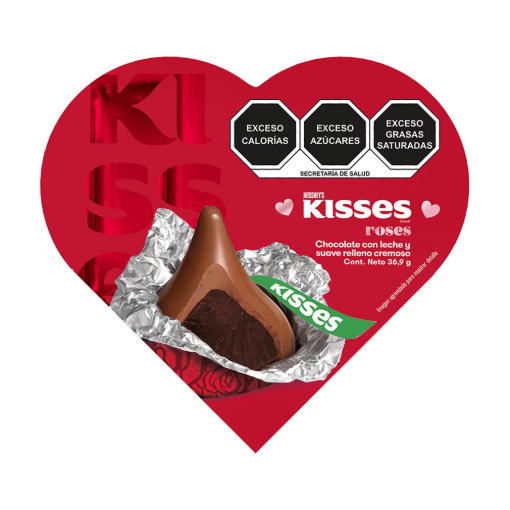Imagen de Chocolate Hershey’s Kisses Silver Roses 36.9 GRS