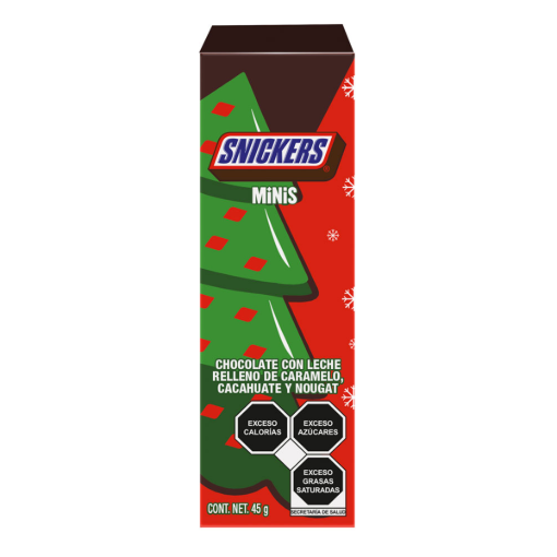 Imagen de Chocolate Snickers Navideño Minis 45 GRS