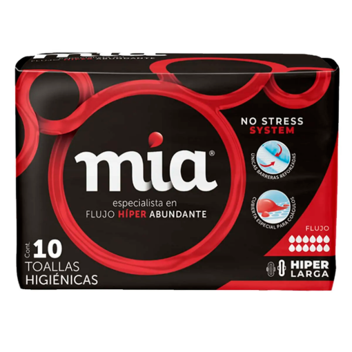 Imagen de Toalla Femenina Mia Hiper Extra Larga 10 PZS