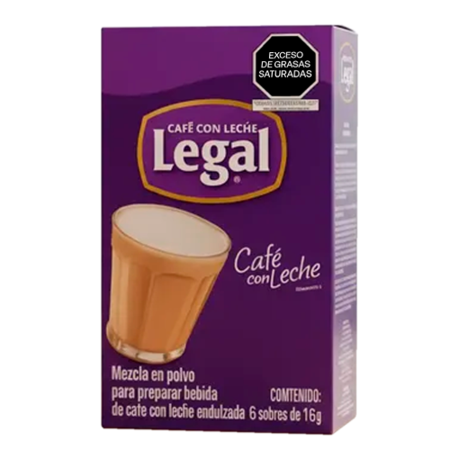 Imagen de Exhibidor Café Legal Soluble Café con Leche 16 GRS