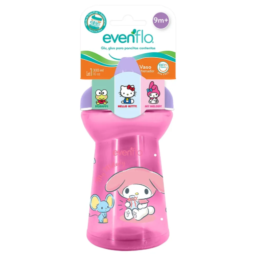 Imagen de Vaso Evenflo 10 oz Entrenador Boquilla Dura Tumbler Hello Kitty 1 PZS