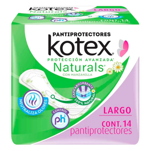 Imagen de Panty Kotex Manzanilla Largo Sin Alas 14 PZS