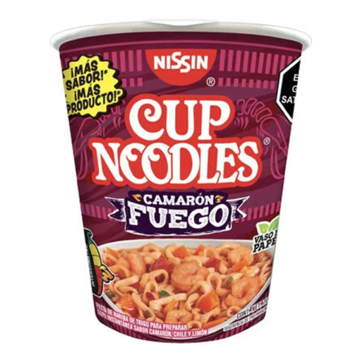 Imagen de Sopa Instantánea Nissin Cup Noodles Camarón Fuego 70 GRS