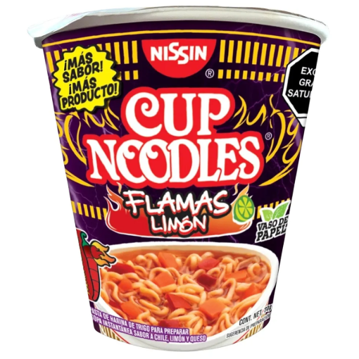 Imagen de Sopa Instantánea Nissin Cup Noodles Flamas Limón 70 GRS